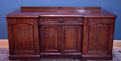 Lot 2362 - A large Victorian mahogany inverted breakfront...