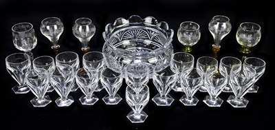 Lot 1573 - An assortment of glassware to include a...