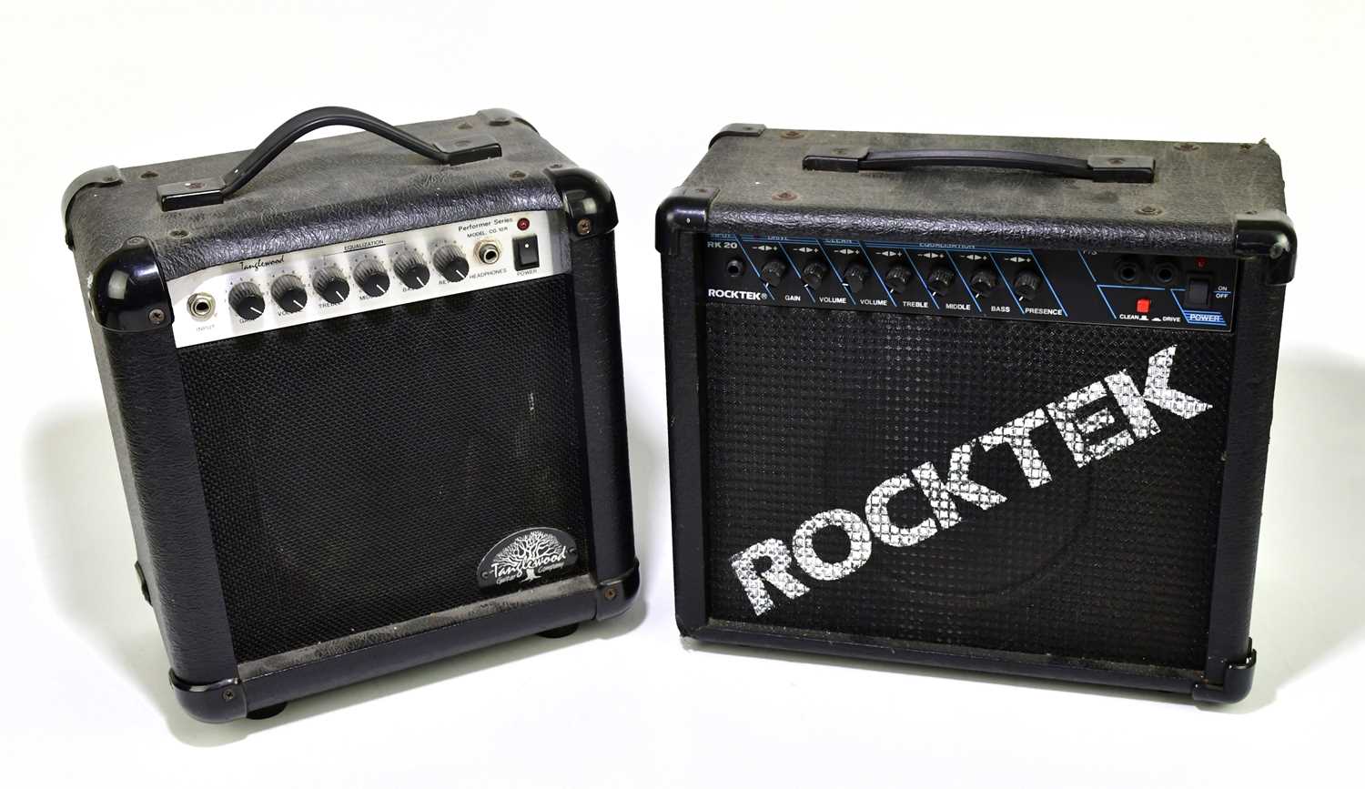 Lot 1175 - ROCK TECH; an amplifier together with a...