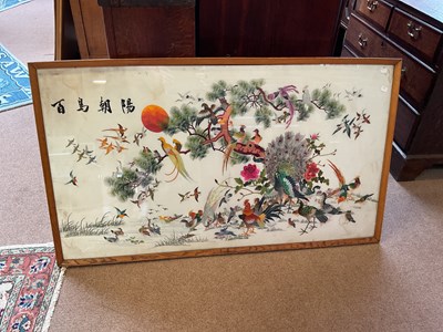 Lot 1816 - A modern Japanese tapestry, decorated with...