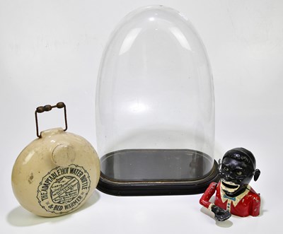 Lot 1025 - A Victorian glass dome on stand, height 46cm,...