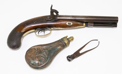 Lot 559 - A 19th century side-by-side percussion cap...