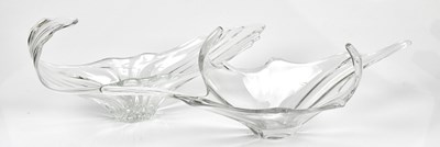 Lot 1572 - Two French Art Glass bowls, length of largest...