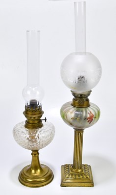 Lot 1200 - An early 20th century brass table lamp with...