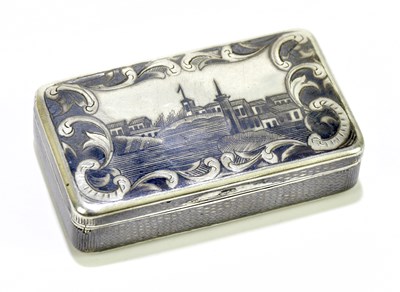 Lot 1265 - A 19th century Russian silver niello snuff box...