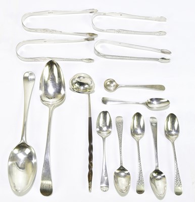 Lot 1216 - A George II hallmarked silver serving spoon,...