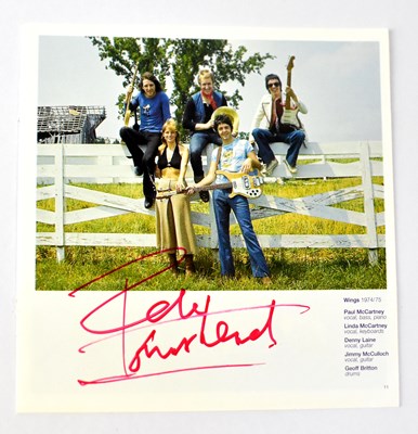 Lot 540 - PAUL MCCARTNEY; a Wings postcard bearing the...