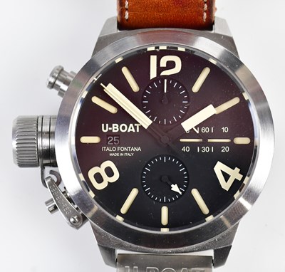 Lot 2873 - U-BOAT; a gentleman's stainless steel...