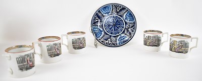 Lot 474 - A blue and white decorated ceramic plate,...
