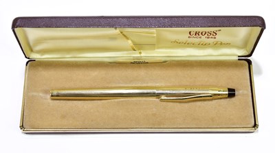 Lot 2053 - A Cross gold plated roller ball pen in...