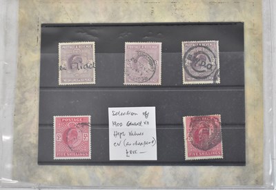 Lot 490 - An Edward VII two and six and a five shilling...