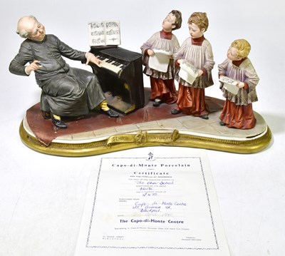 Lot 1754 - BRUNO MERLI FOR CAPODIMONTE; a large musical...