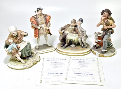 Lot 1758 - BRUNO MERLI FOR CAPODIMONTE; a ceramic figure '...
