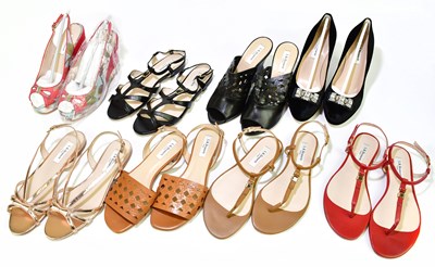 Lot 789 - LK BENNETT; eight pairs of unused sandals and...