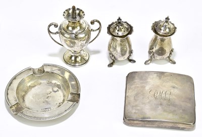 Lot 1151 - WALKER & HALL; a George V hallmarked silver...