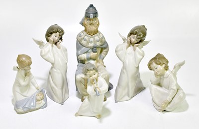 Lot 1728 - LLADRO; six figures to include a seated...