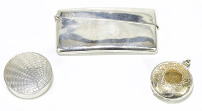 Lot 1362 - A late Victorian hallmarked silver card case...