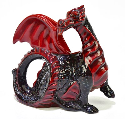 Lot 1744 - ROYAL DOULTON; a flambe model HN3552 'Dragon',...