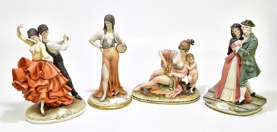 Lot 1763 - CAPODIMONTE; four figures to include 'Spanish...