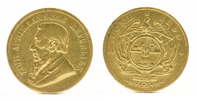 Lot 1435 - A South African one pond coin, 1893, approx...