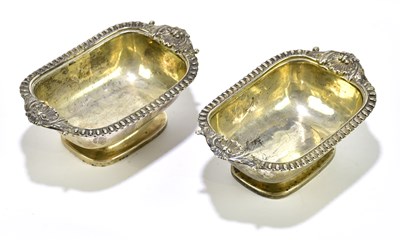Lot 1233 - A pair of George III hallmarked silver footed...