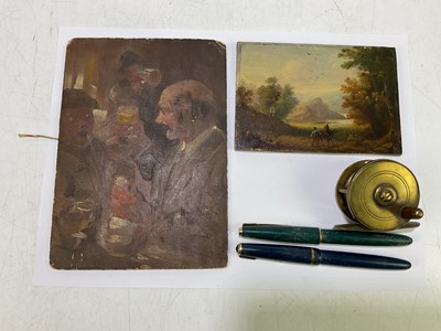 Lot 2084 - Two vintage bakelite fountain pens with 14K...