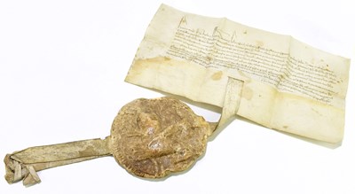 Lot 1483 - LOCAL INTEREST; a royal pardon seal granted by...