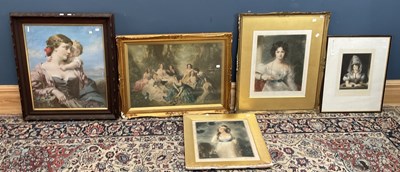 Lot 1559 - Five 19th century prints, including a pencil...