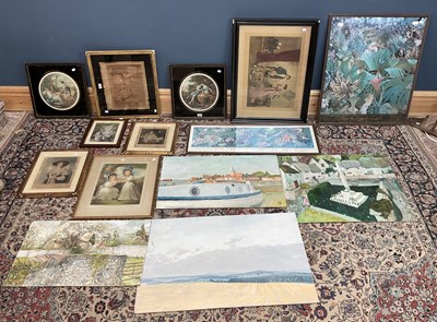 Lot 1541 - RAPINI; gouache, harbour scene with boats, 41...