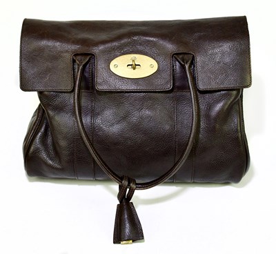 Lot 671 - MULBERRY; a chocolate brown Heritage Bayswater...