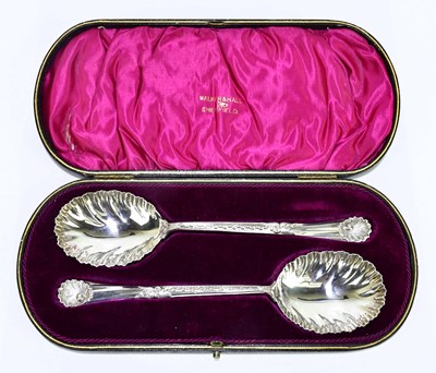 Lot 1251 - WALKER & HALL; a cased pair of Edward VII...