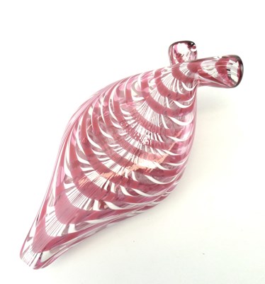Lot 346 - A 19th century Nailsea-style twin glass flask