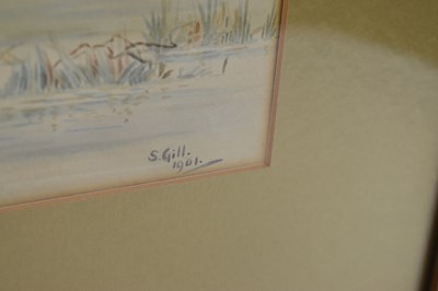 Lot 131 - S GILL; a pair of watercolour rural scenes,...
