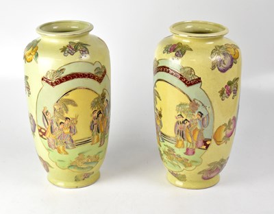 Lot 400 - A pair of Japanese baluster vases