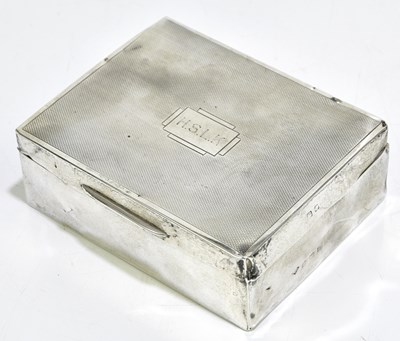 Lot 2067 - A George V hallmarked silver cigarette box...