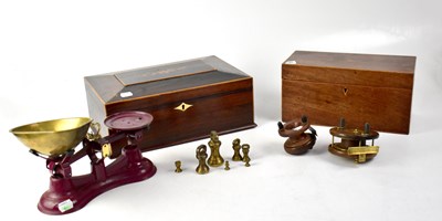 Lot 112 - A 19th century rosewood workbox