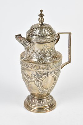 Lot 2101 - A Continental .935 grade silver coffee pot...