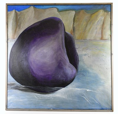 Lot 195 - NANCY BALDWIN (1935-2021); large acrylic on...
