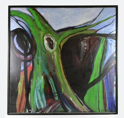 Lot 202 - NANCY BALDWIN (1935-2021); large acrylic on...
