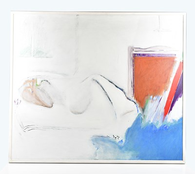 Lot 198 - NANCY BALDWIN (1935-2021); large acrylic on...