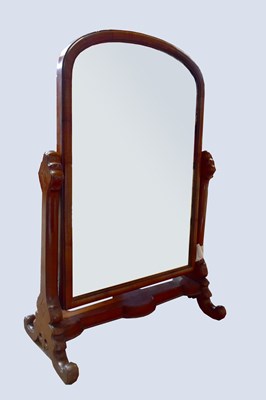 Lot 2338 - A Victorian mahogany cheval mirror of small...