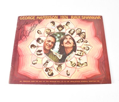 Lot 231 - GEORGE HARRISON; a 1974 programme for a...