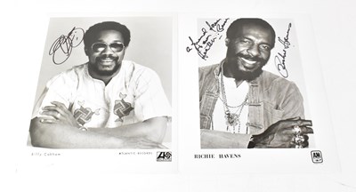 Lot 158 - JAZZ; two black and white signed promotional...