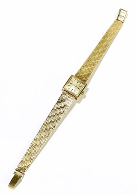 Lot 1655 - OMEGA; a lady’s 9ct gold wristwatch, the...