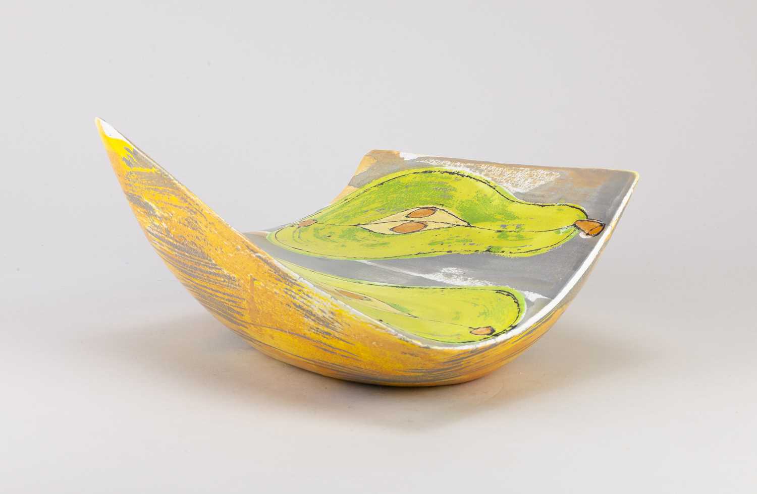 Lot 47 - LISA KATZENSTEIN (born 1956); a tin-glazed...