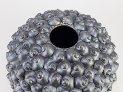 Lot 42 - SUE HANNA (born 1963); a burnished raku shell...