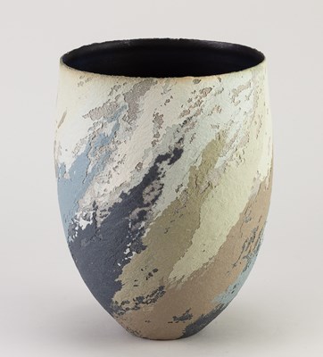 Lot 20 - CLARE CONRAD (born 1949); a stoneware vessel...