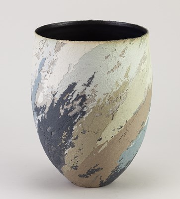 Lot 20 - CLARE CONRAD (born 1949); a stoneware vessel...