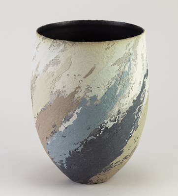 Lot 20 - CLARE CONRAD (born 1949); a stoneware vessel...