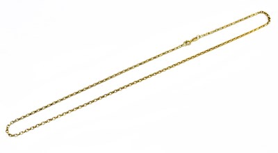 Lot 1389 - A 9ct yellow gold curb link necklace, length...